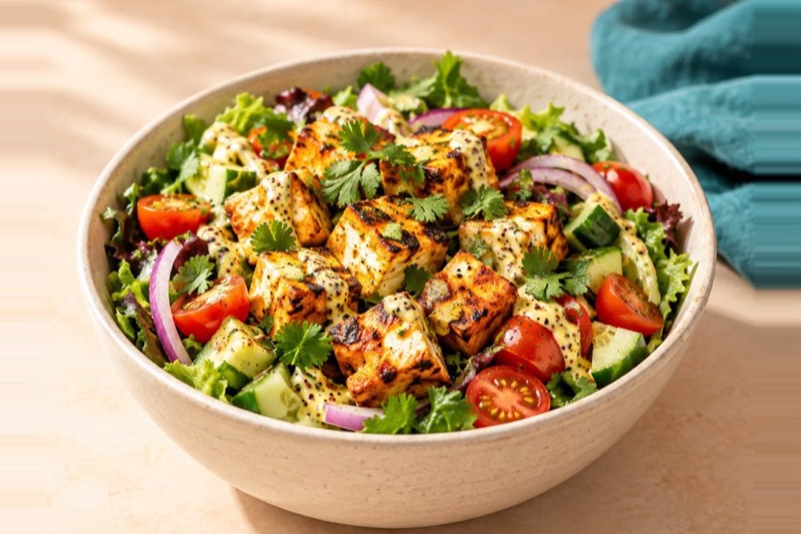 Tandoori paneer salad bowl